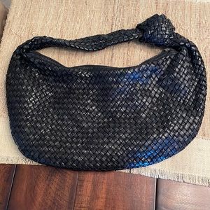 Hobo leather weave bag.